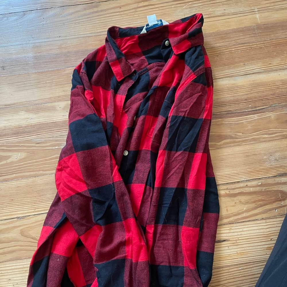 Black and red plaid flannel